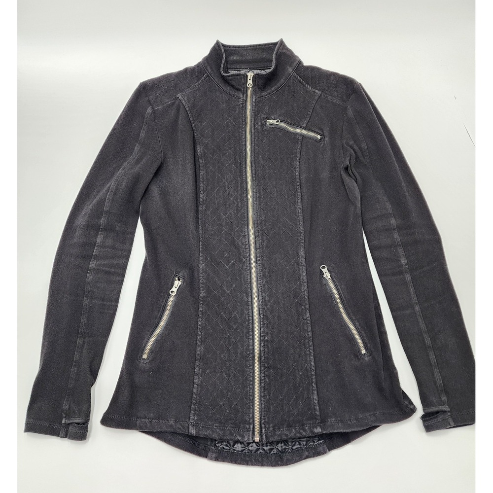 Liverpool Jeans Powerflex Knit Denim Moto Jacket Stretch‎ Grunge Punk Biker Sz M